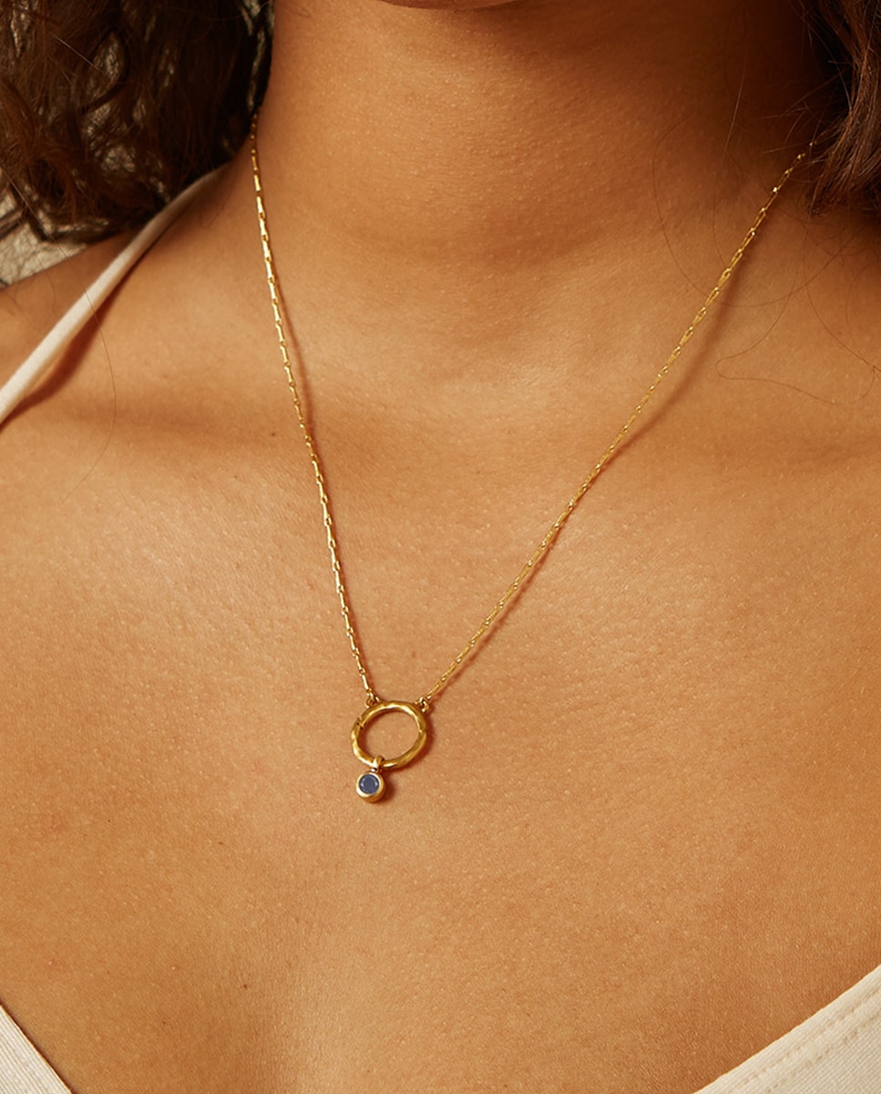 Charm Sapphire dorado - Satya Jewelry - Azul Azul-2