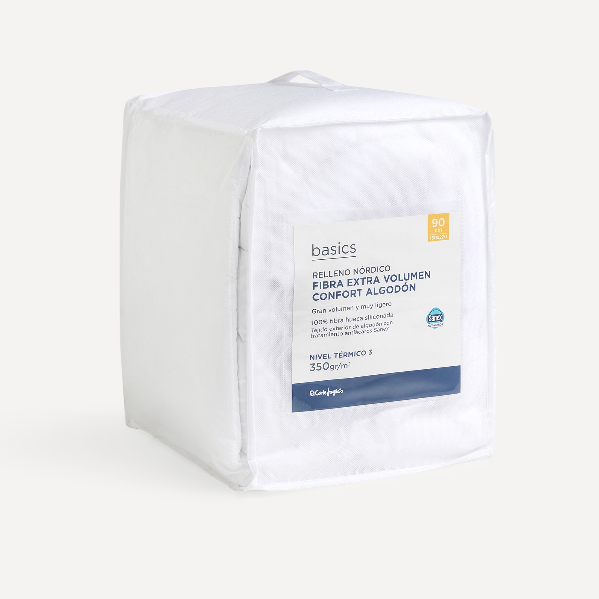 Edredão Nórdico de Fibra de Algodão Confort Basics - 350 g/m2 Branco-3