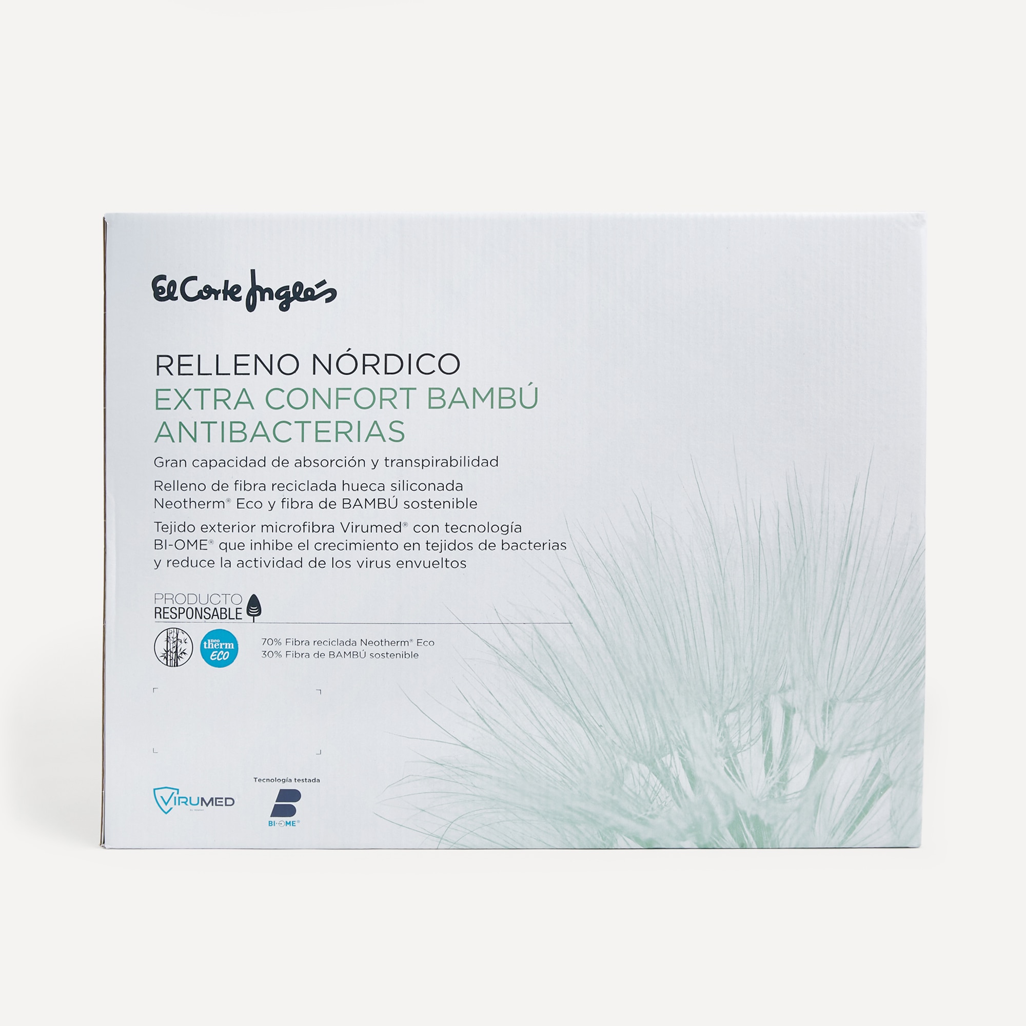 Edredão Nórdico de Nível Térmico 1 de Fibra de Bambu Antibactérias Extra Confort Branco-3