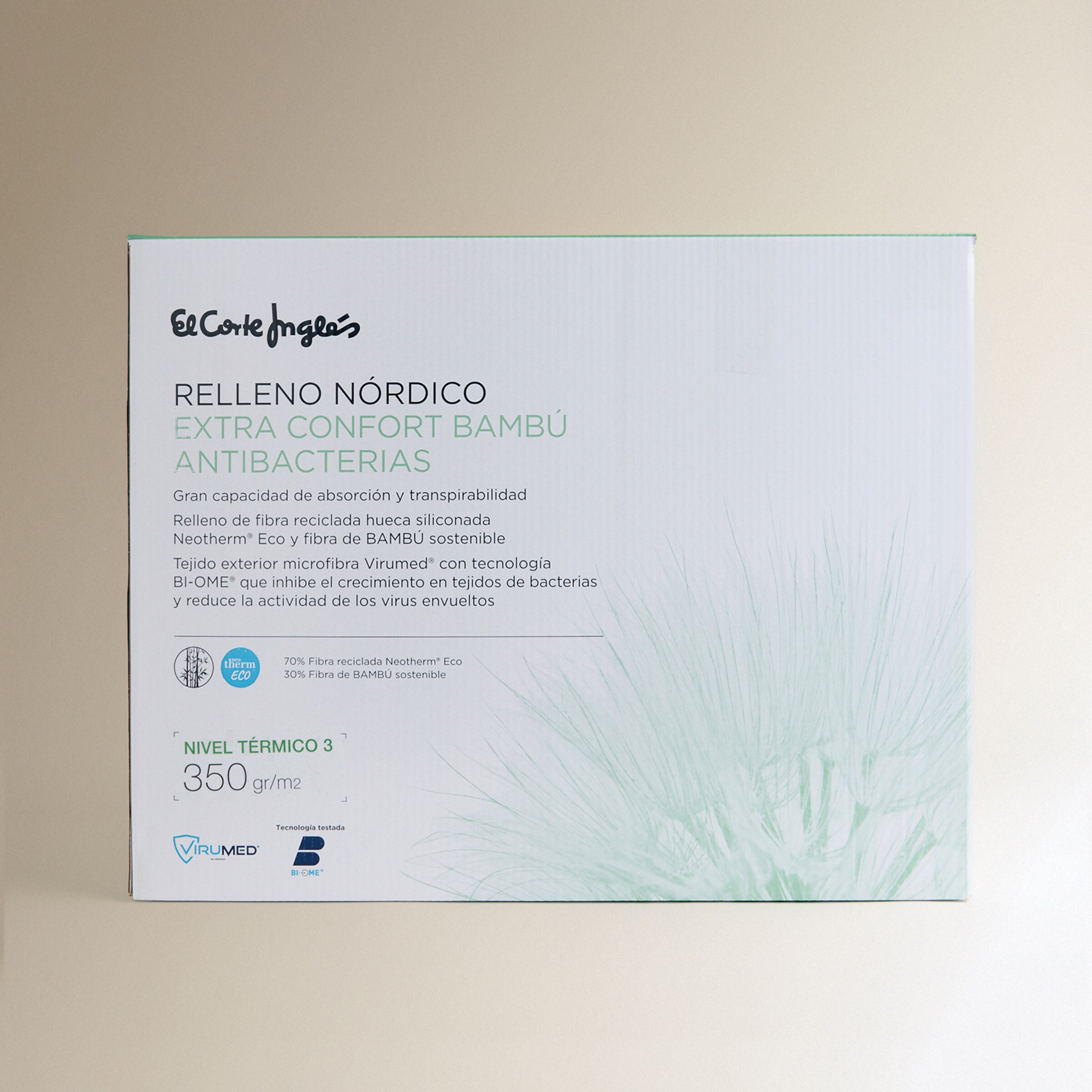 Edredão Nórdico Nível Térmico 3 de Fibra de Bambu Antibactérias Extra Confort Branco-3