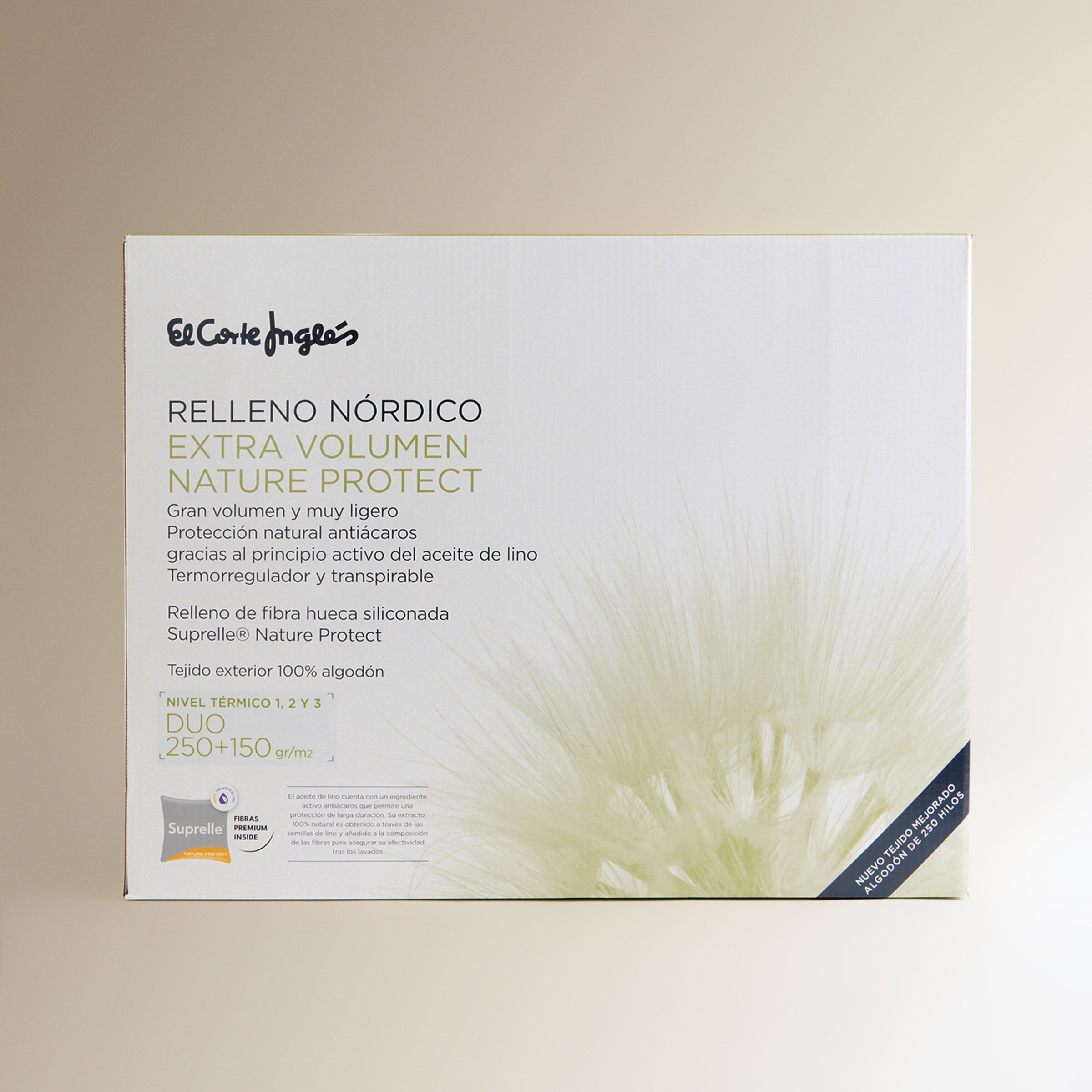 Edredão Nórdico Nível Térmico 4 Fibra Extra Volume Nature Protect Branco-3