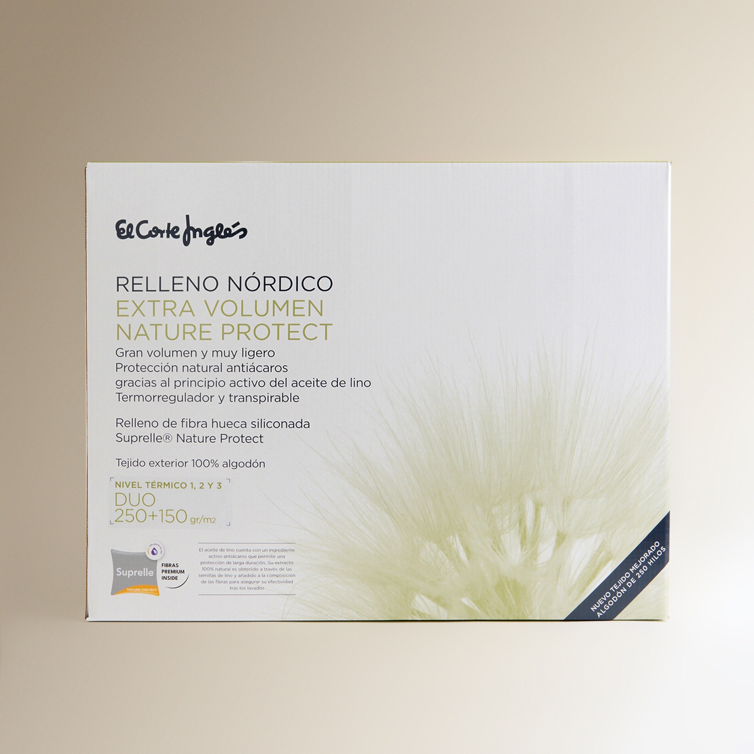 Edredão Nórdico Nível Térmico 4 Fibra Extra Volume Nature Protect Branco-3