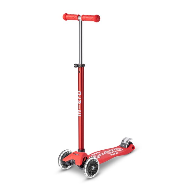 Patinete Maxi Micro Deluxe LED Rojo