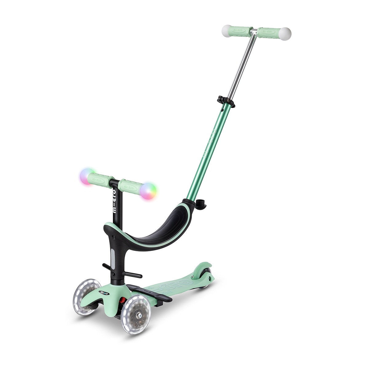 Micro – Patinete Micro Mini2 Grow Deluxe Magic LED color menta.