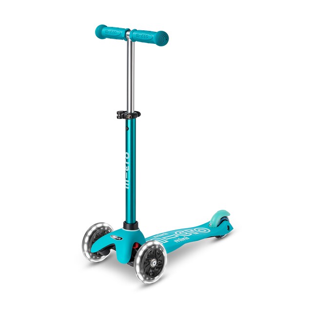 Patinete Mini Micro Deluxe LED Aqua