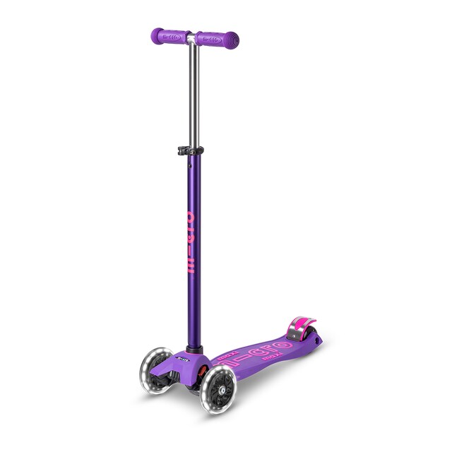 Patinete Maxi Micro Deluxe LED Púrpura