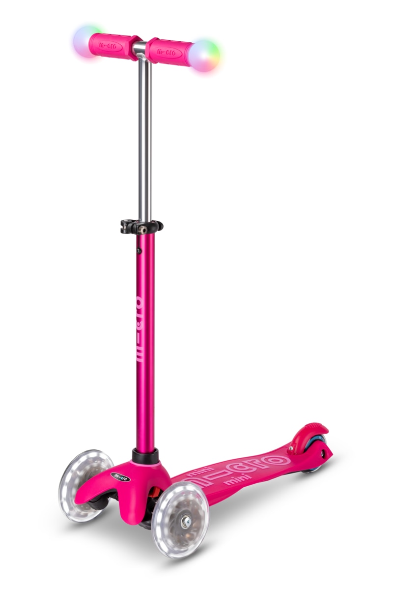 Patinete Mini2Grow Deluxe Magic LED Rosa Micro 2
