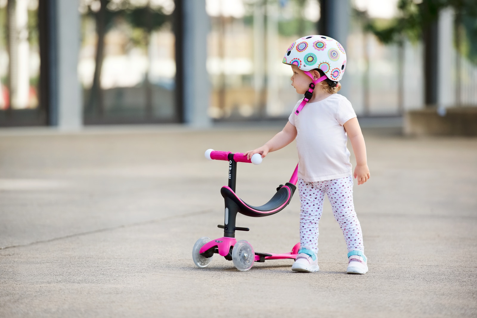 Patinete Mini2Grow Deluxe Magic LED Rosa Micro 4