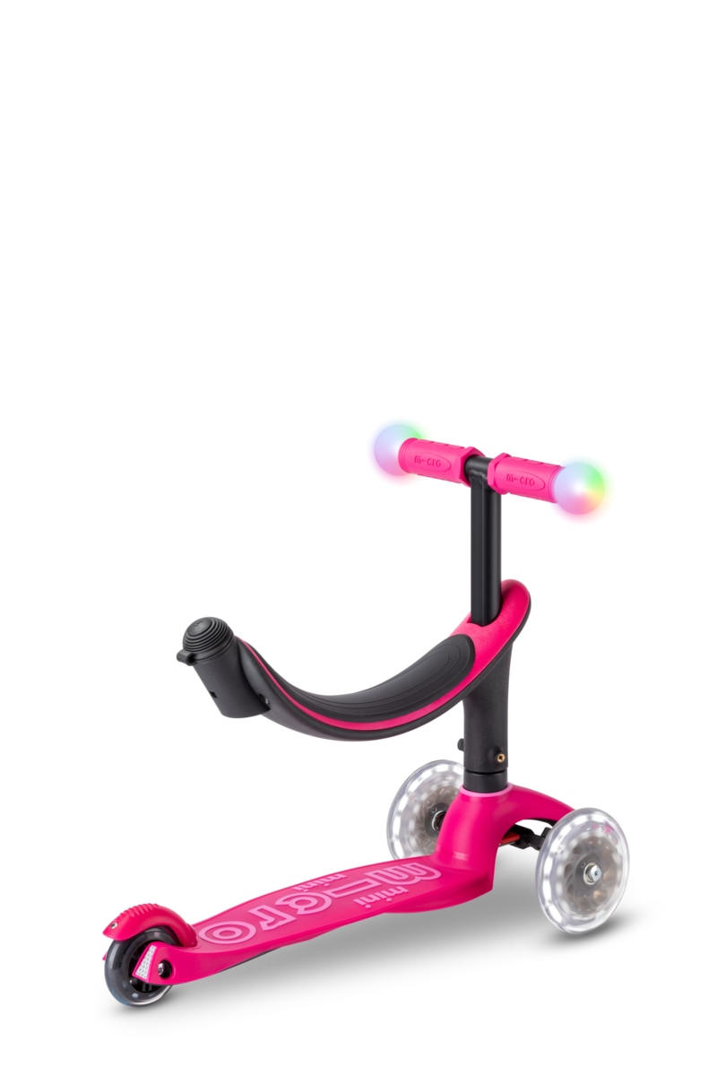 Patinete Mini2Grow Deluxe Magic LED Rosa Micro 10