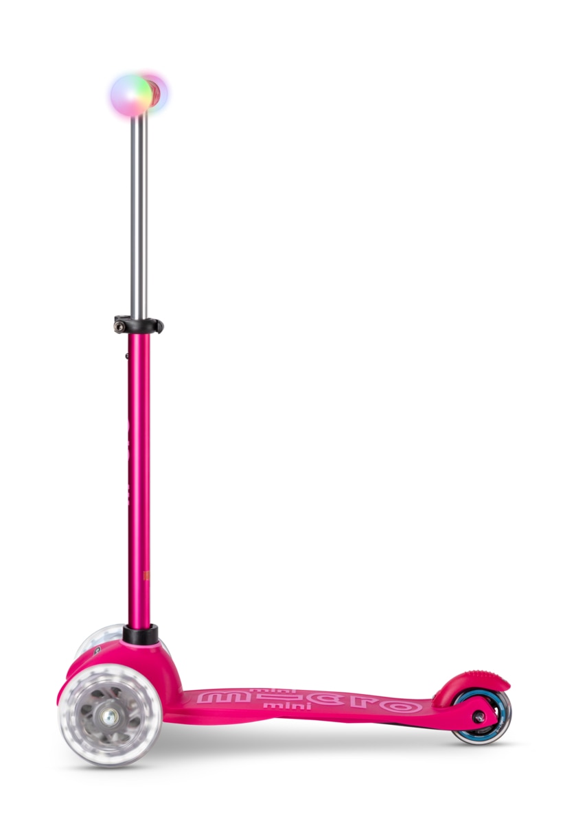 Patinete Mini2Grow Deluxe Magic LED Rosa Micro 11