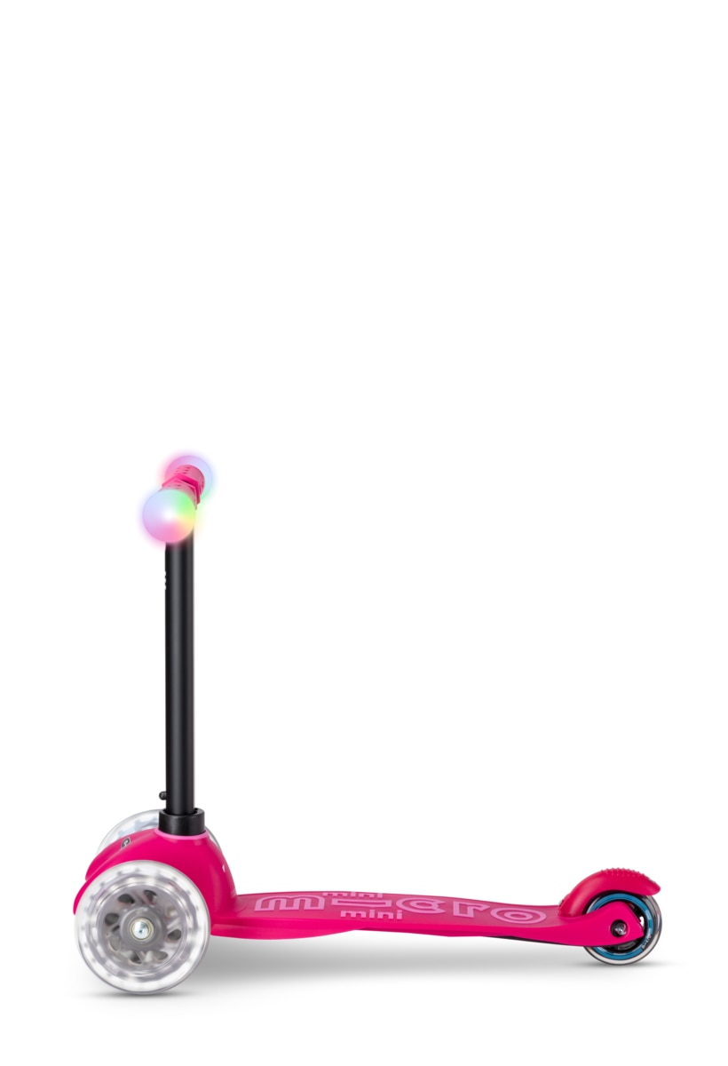 Patinete Mini2Grow Deluxe Magic LED Rosa Micro 16