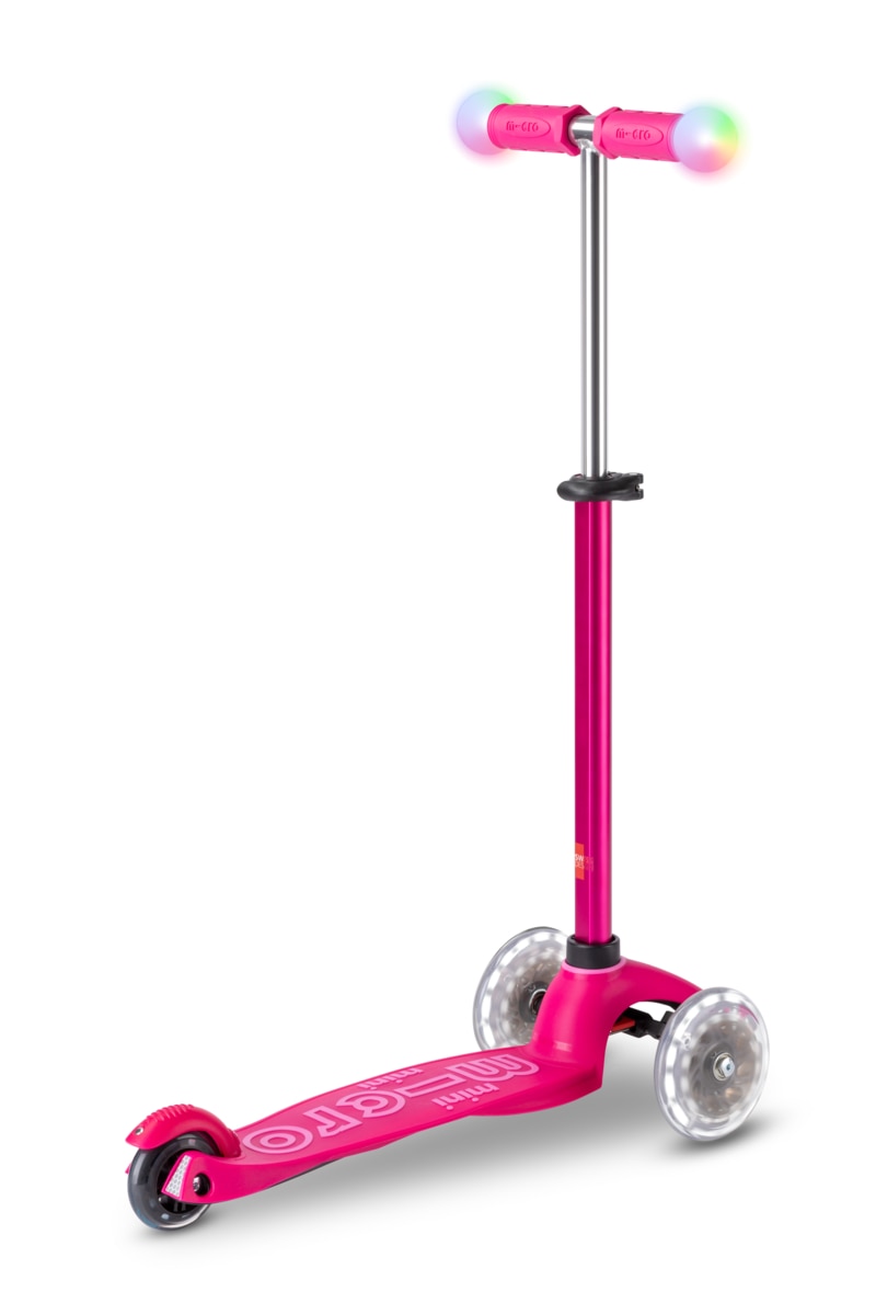 Patinete Mini2Grow Deluxe Magic LED Rosa Micro 19