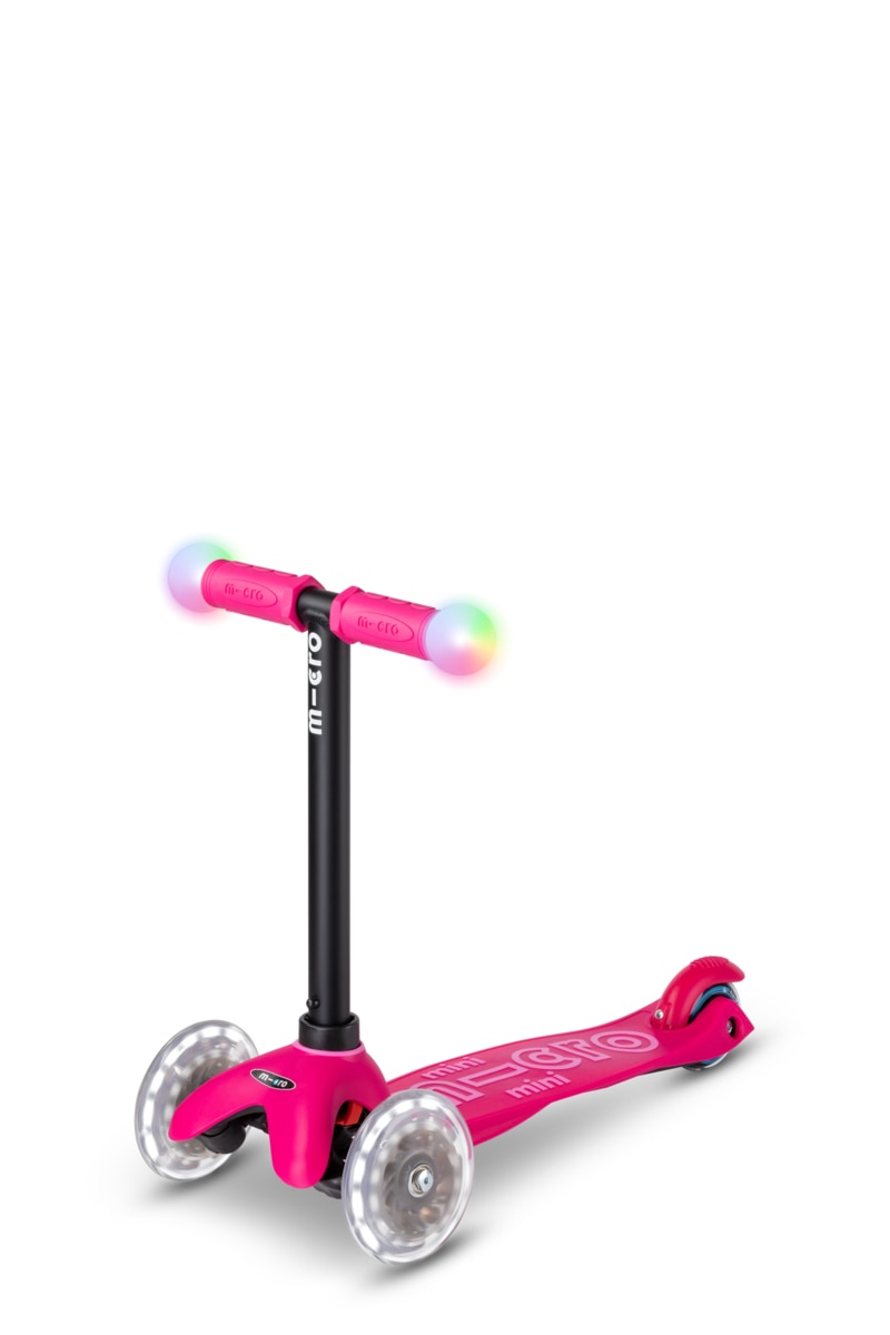 Patinete Mini2Grow Deluxe Magic LED Rosa Micro 20
