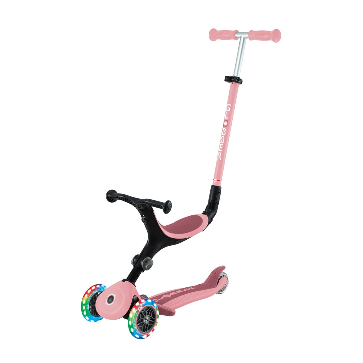 Patinete Go Up Active luces Rosa Pastel Globber 1