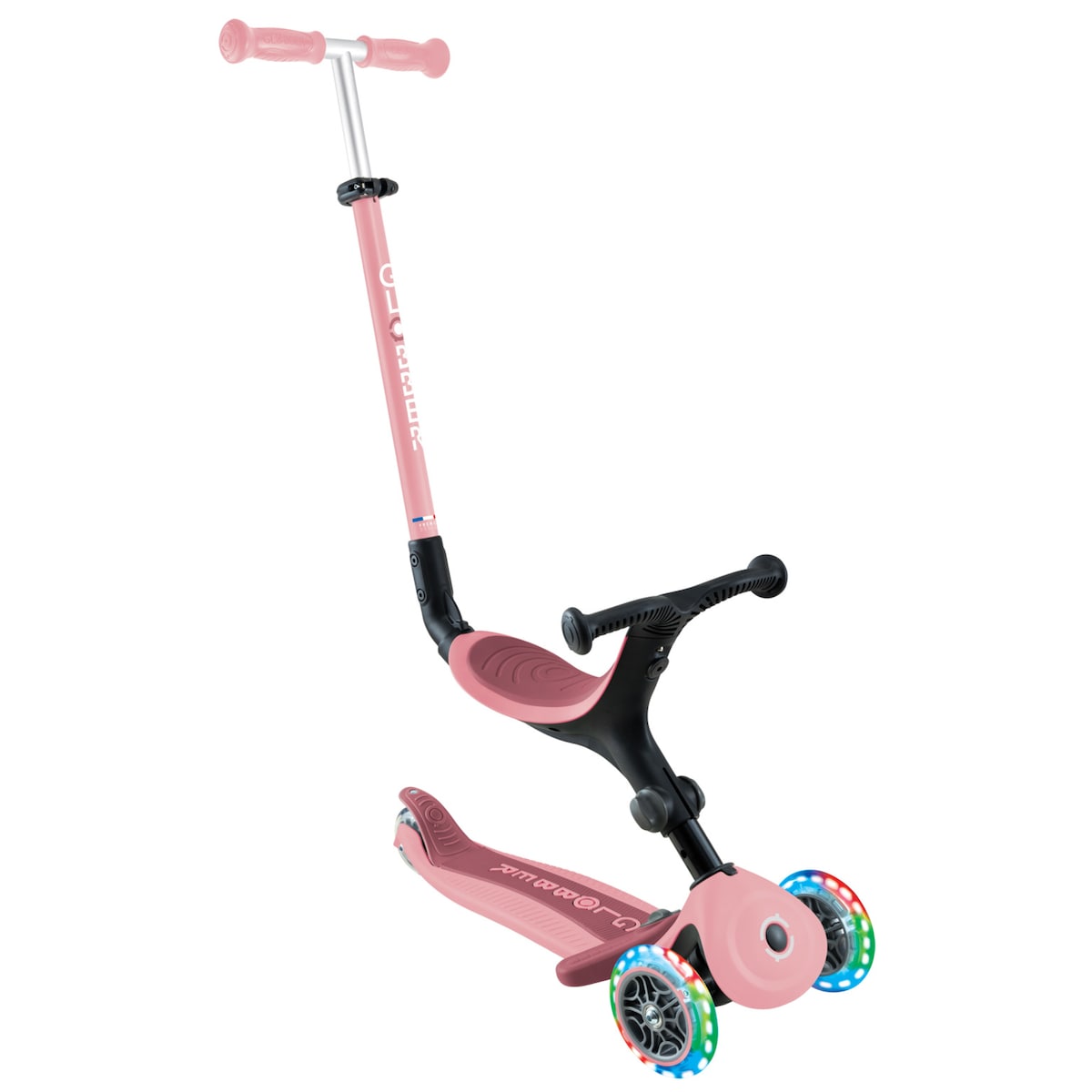 Patinete Go Up Active luces Rosa Pastel Globber 2