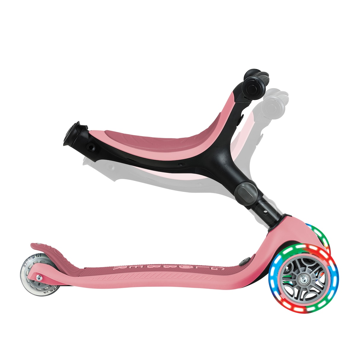 Patinete Go Up Active luces Rosa Pastel Globber 4