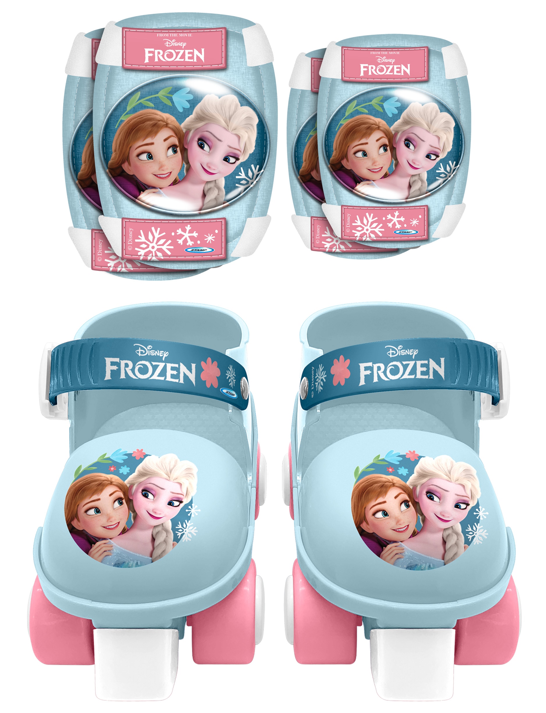 Set Patines Coderas-Rodilleras Frozen Stamp 2