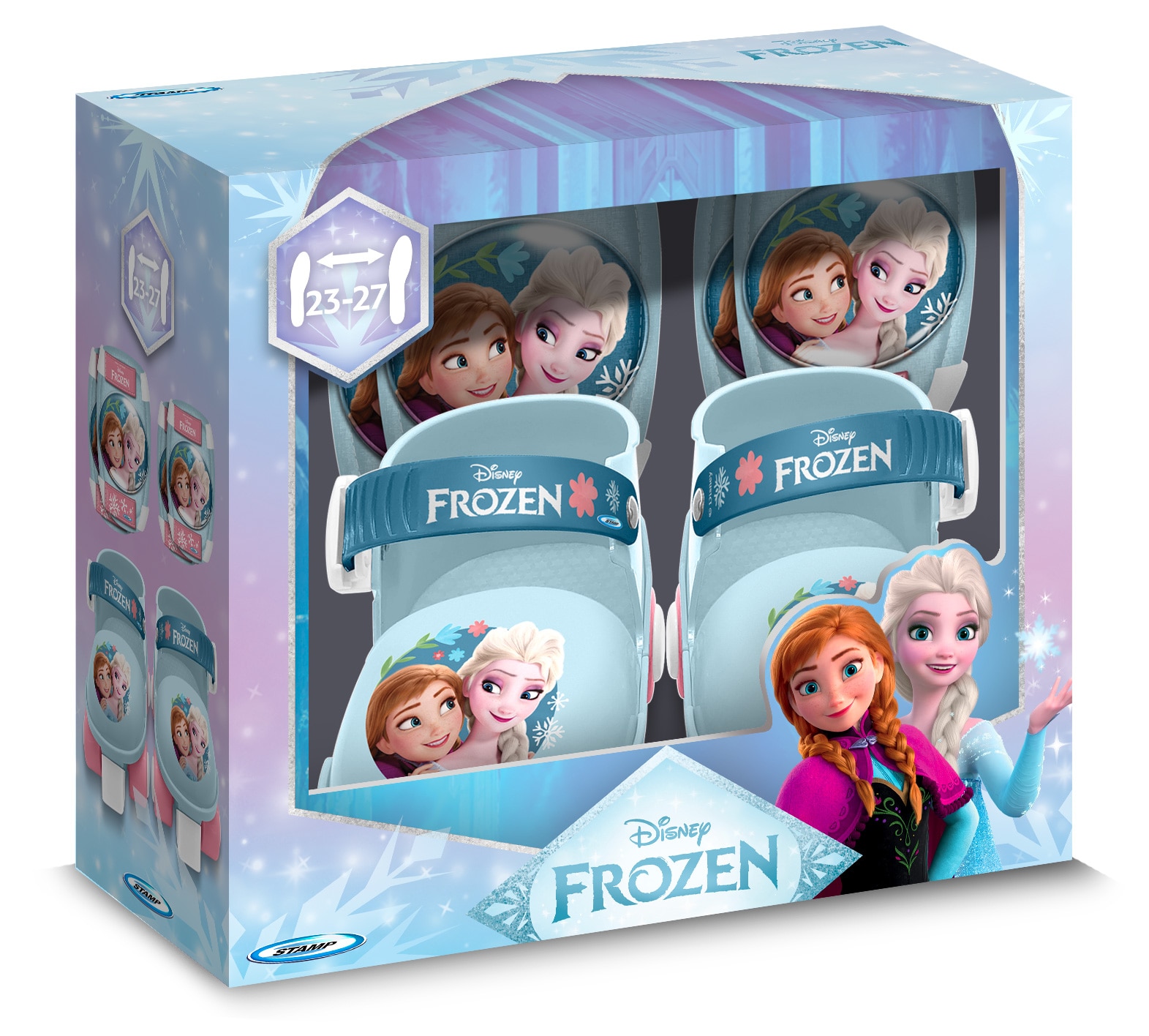 Set Patines Coderas-Rodilleras Frozen Stamp 3