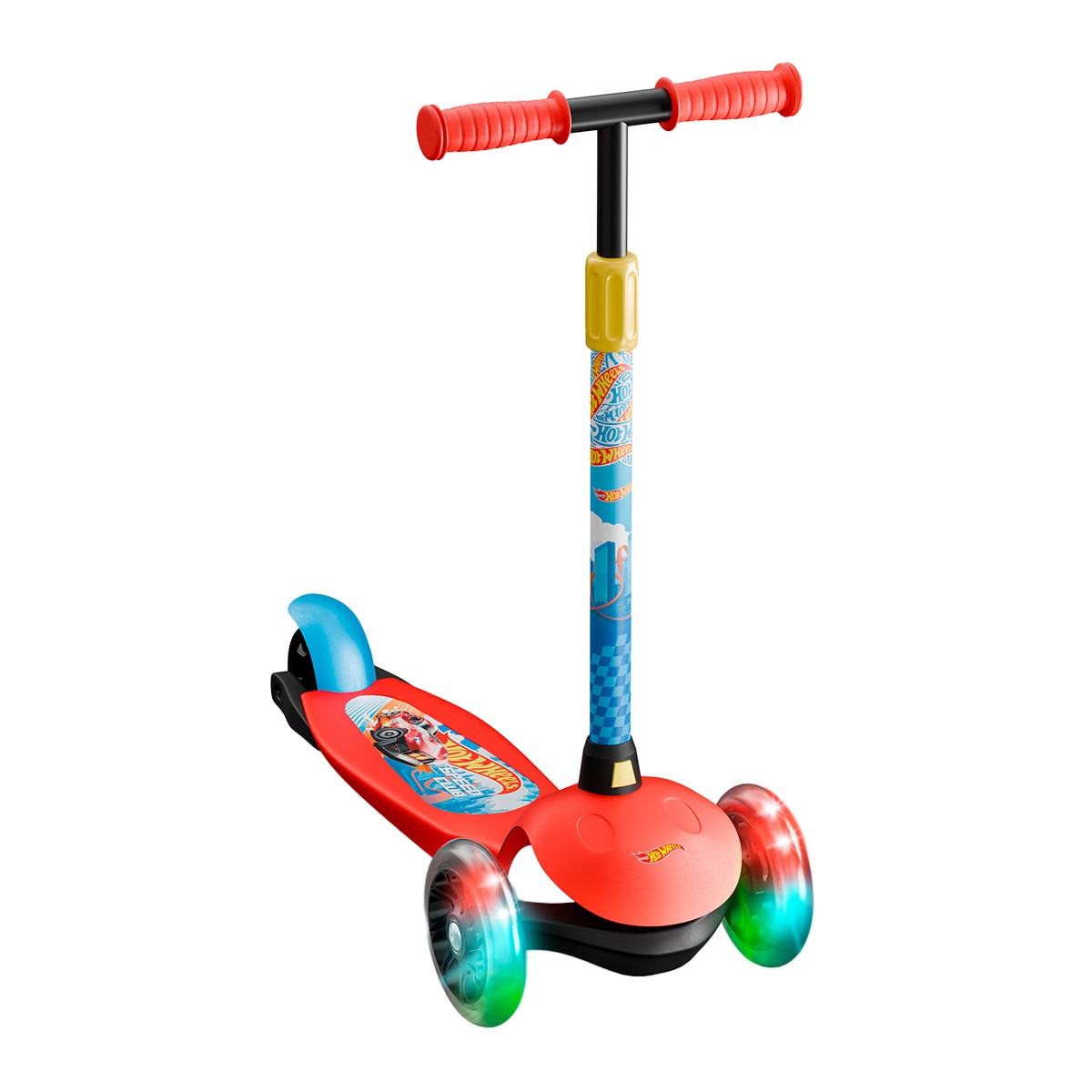 Imagen 0 de Patinete 3 Ruedas Con Luces Led Hot Wheels Deqube