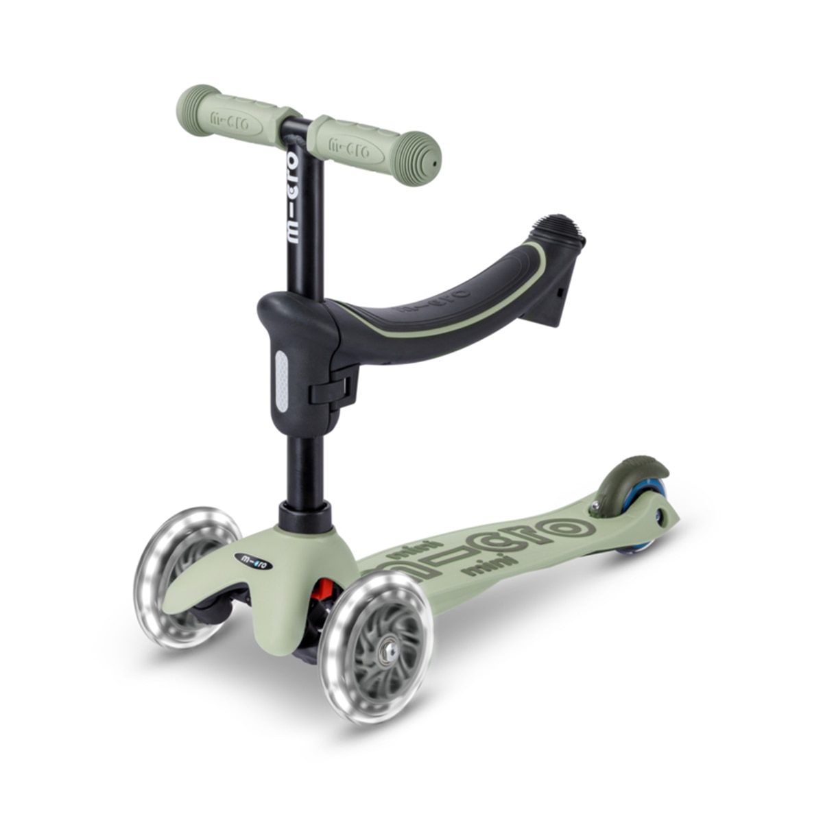 Patinete Mini2Grow Deluxe LED 2.0 Olive Sage Micro 2