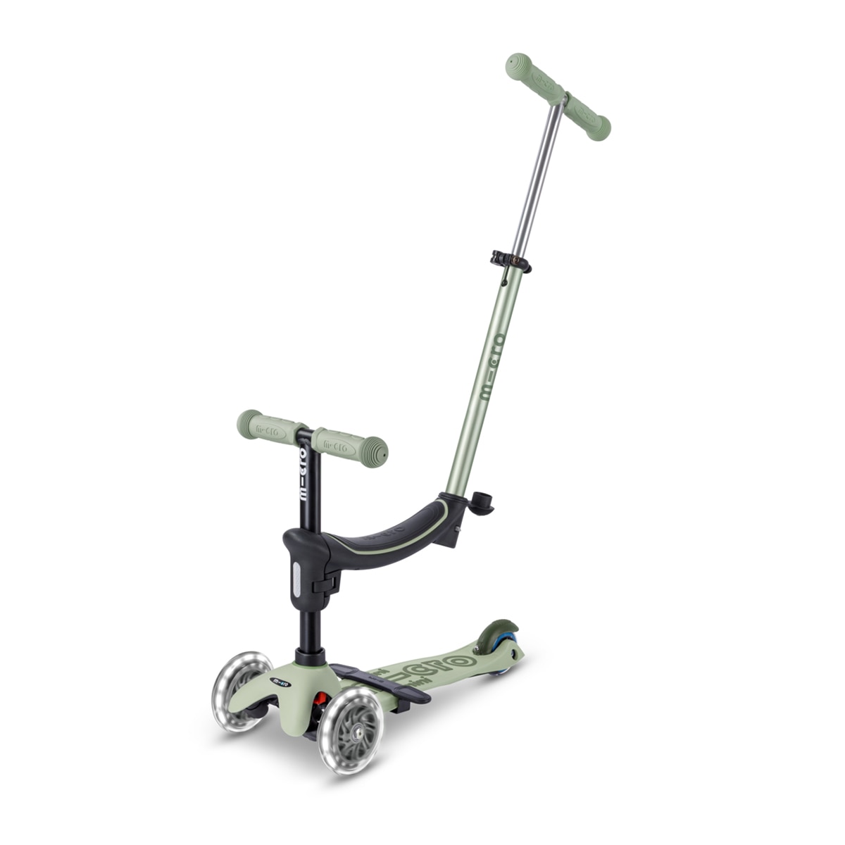 Patinete Mini2Grow Deluxe LED 2.0 Olive Sage Micro 7