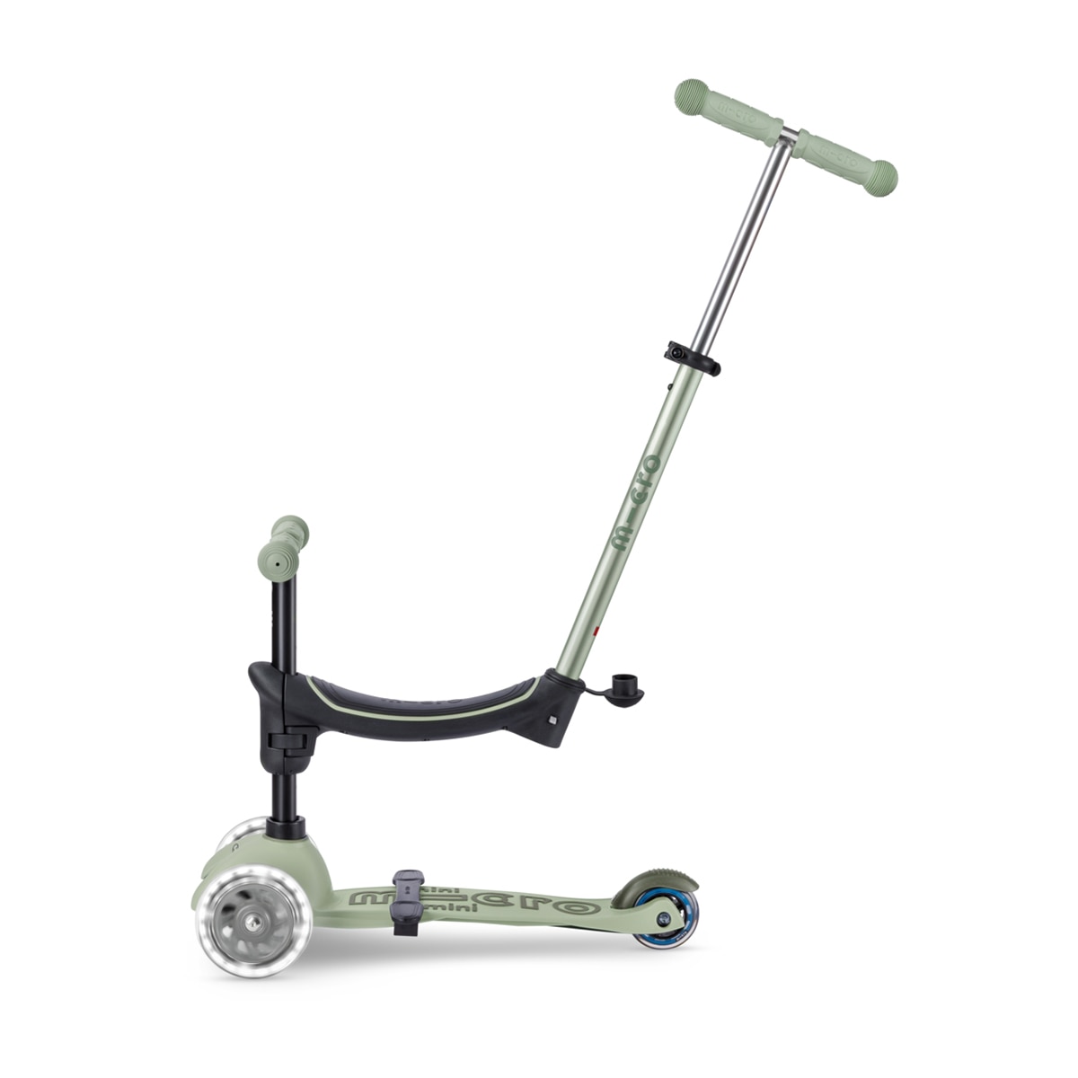 Patinete Mini2Grow Deluxe LED 2.0 Olive Sage Micro 10