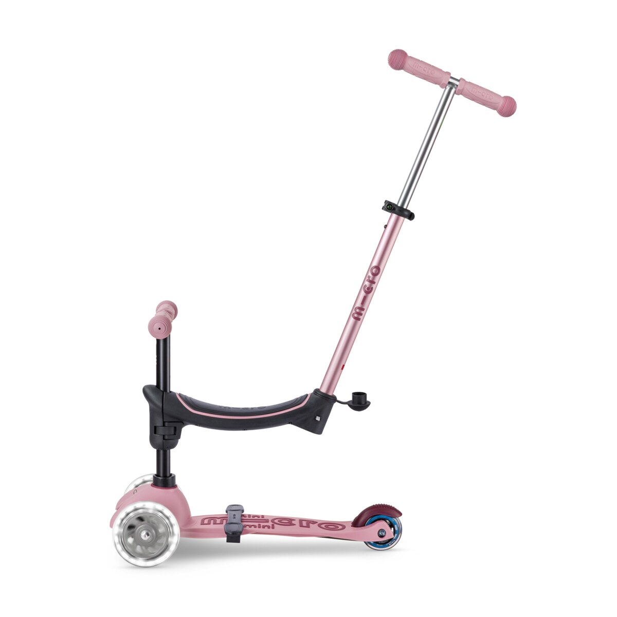 Patinete Mini2Grow Deluxe LED 2.0 Dusty Rose Micro 3