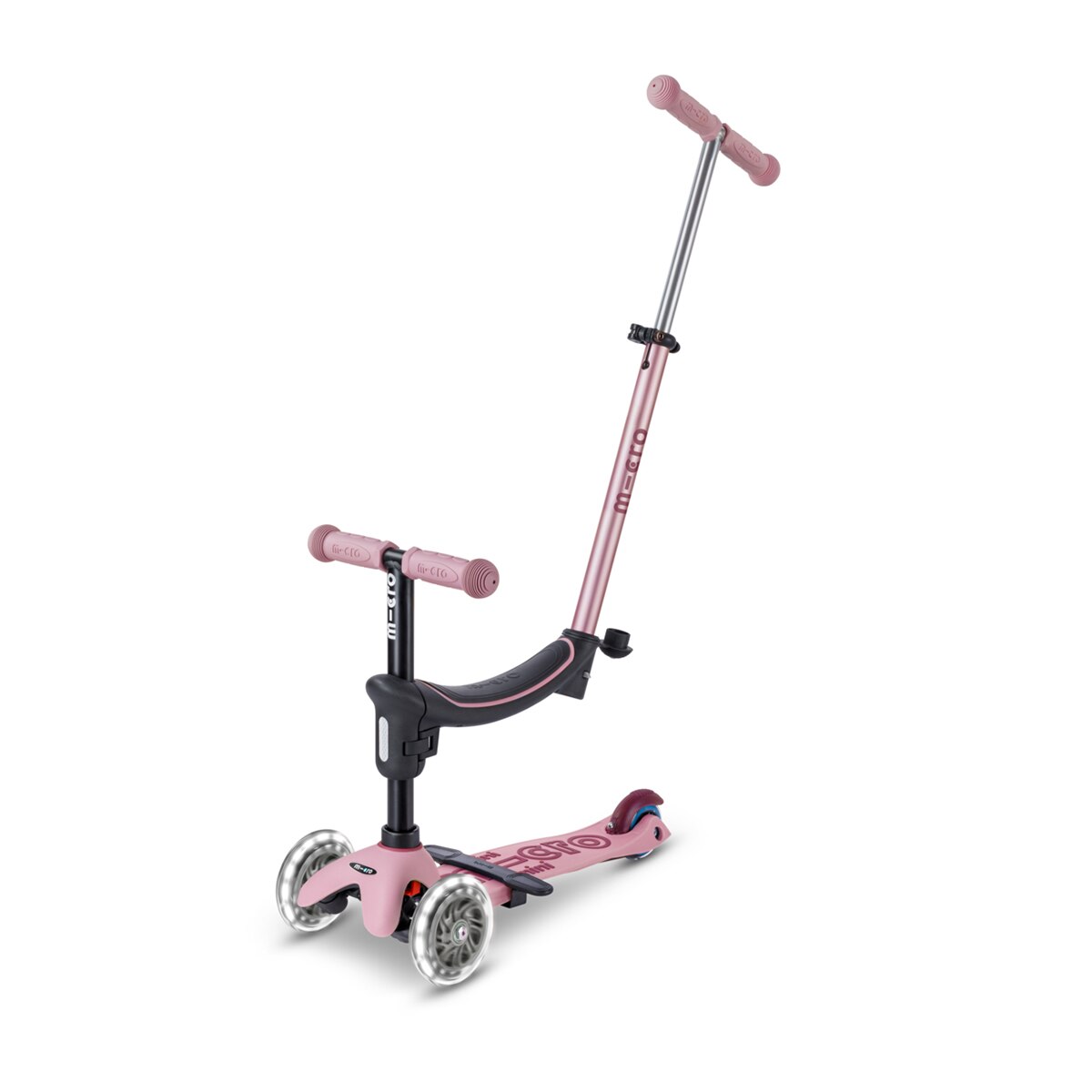 Patinete Mini2Grow Deluxe LED 2.0 Dusty Rose Micro 4