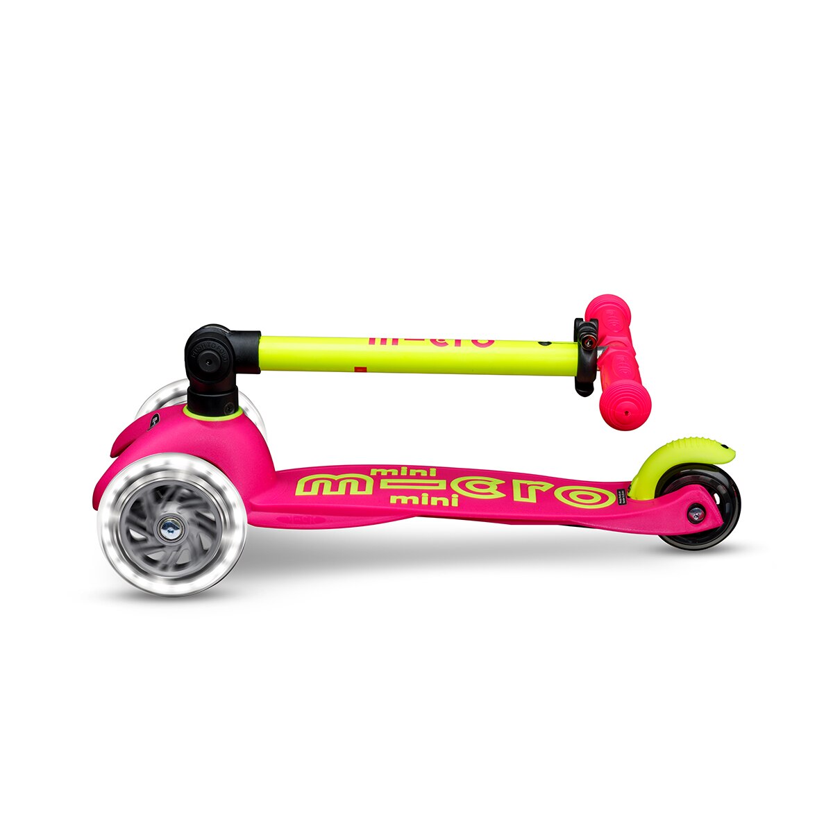 Imagen 4 de Patinete Mini Deluxe Foldable Neon LED Flamingo Yellow Micro