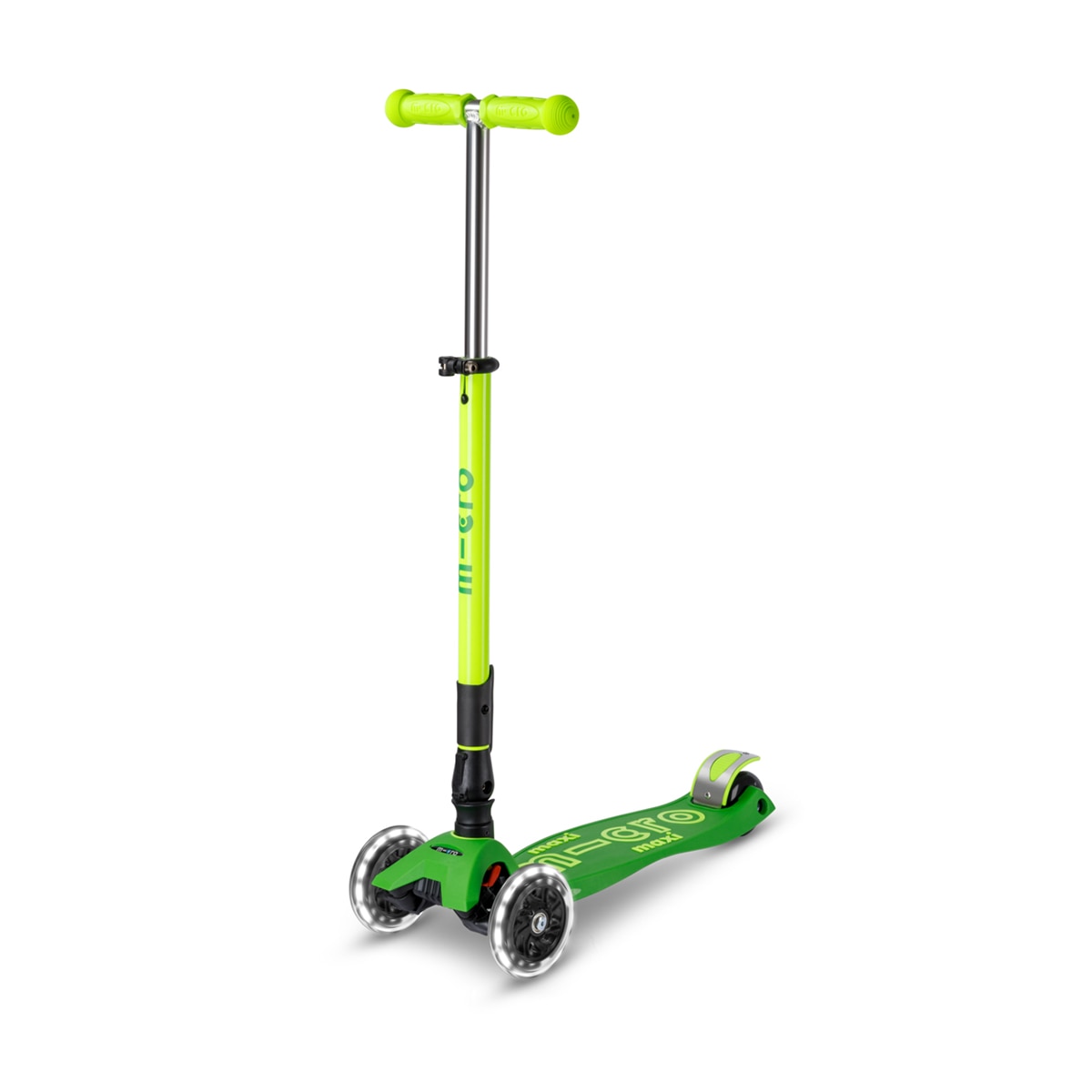 Imagen 0 de Patinete Maxi Deluxe Foldable Neon LED Parrot Green Micro
