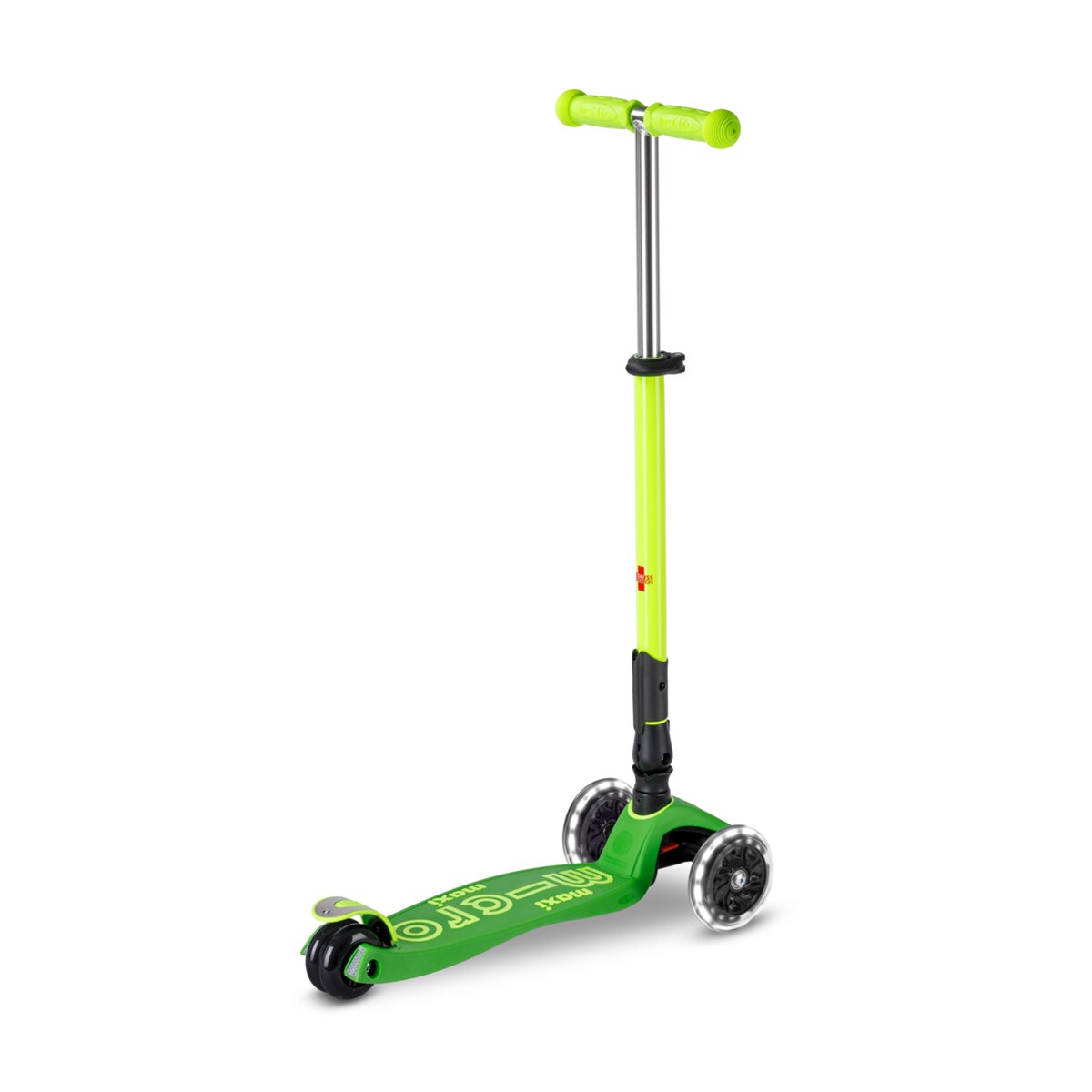 Patinete Maxi Deluxe Foldable Neon LED Parrot Green Micro 3