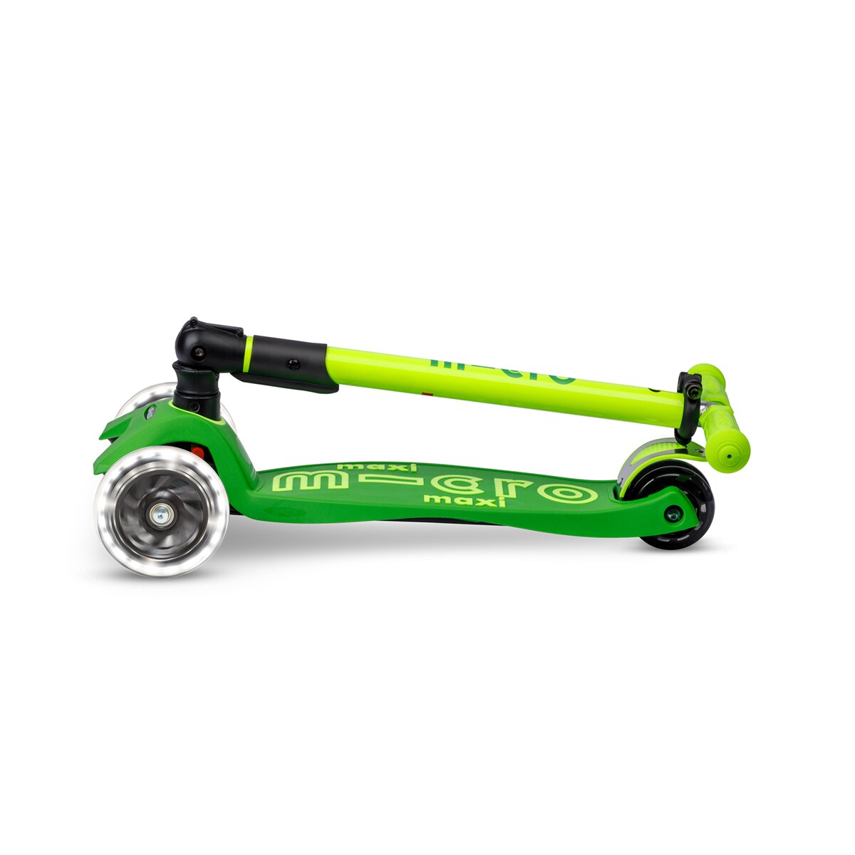 Patinete Maxi Deluxe Foldable Neon LED Parrot Green Micro 4