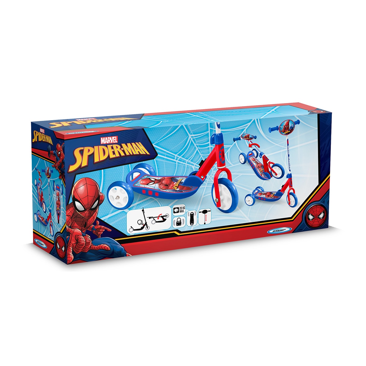 Patinete Spiderman 3 Ruedas Plegable Stamp 5
