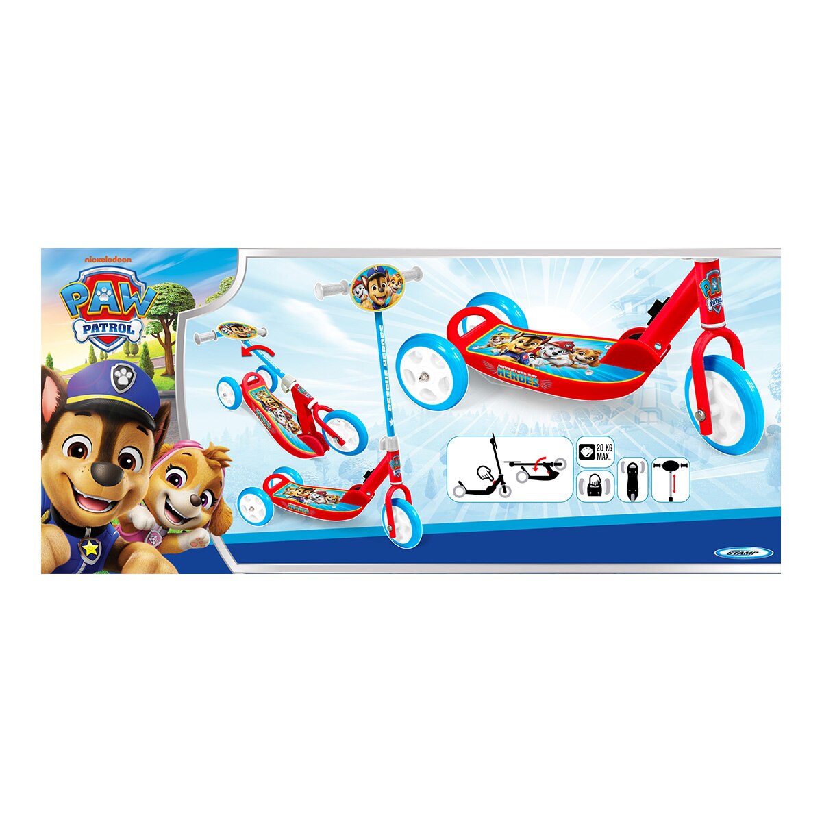 Patinete Paw Patrol 3 Ruedas Plegable Stamp 6