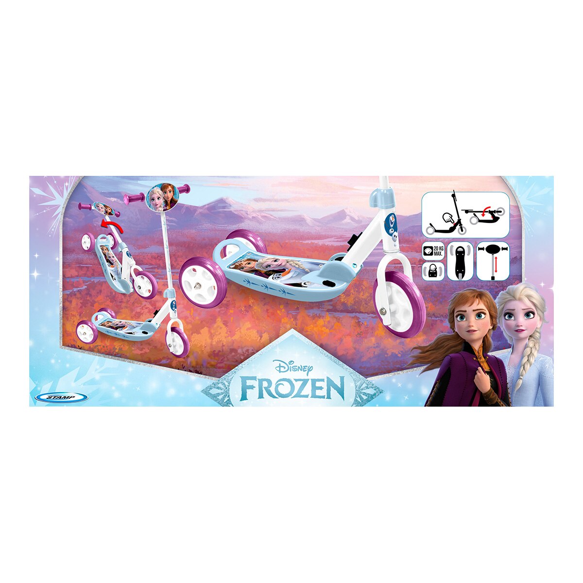 Patinete Frozen 3 Ruedas Plegable Stamp 6