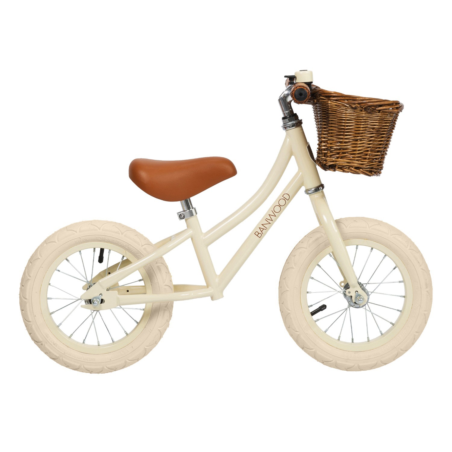 Bicicleta sem pedais First Go Creme 2