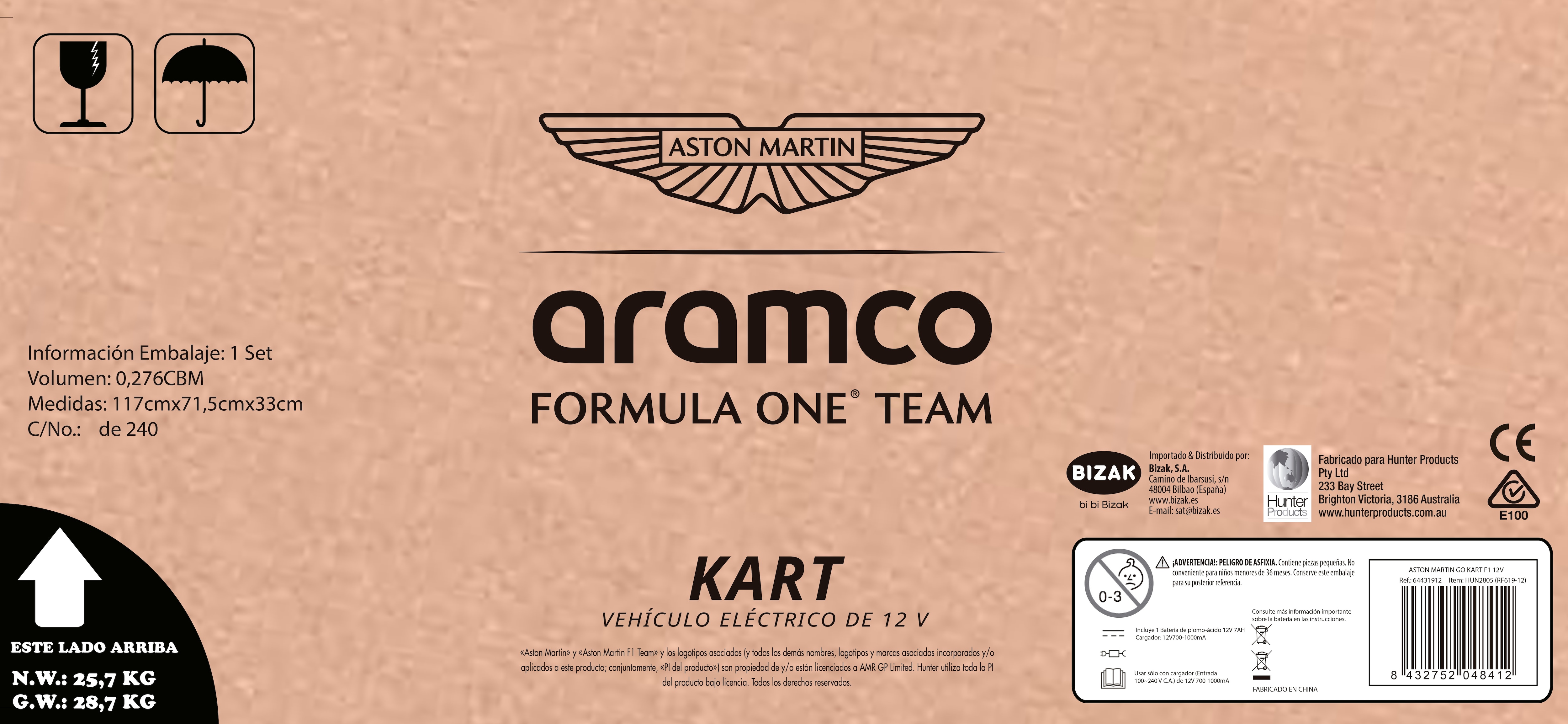Kart Aston Martin Go Kart F1 12V Bizak 9