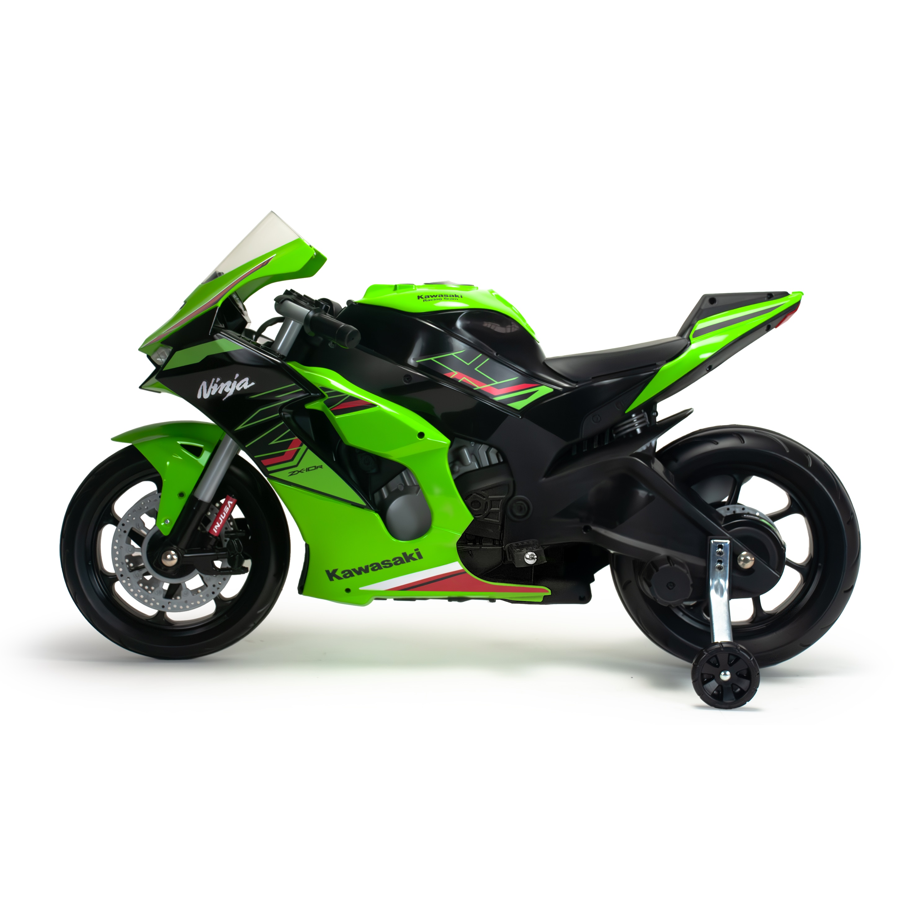 Vehículo batería Moto Kawasaki Ninja 12V, Injusa Verde / Negro-3