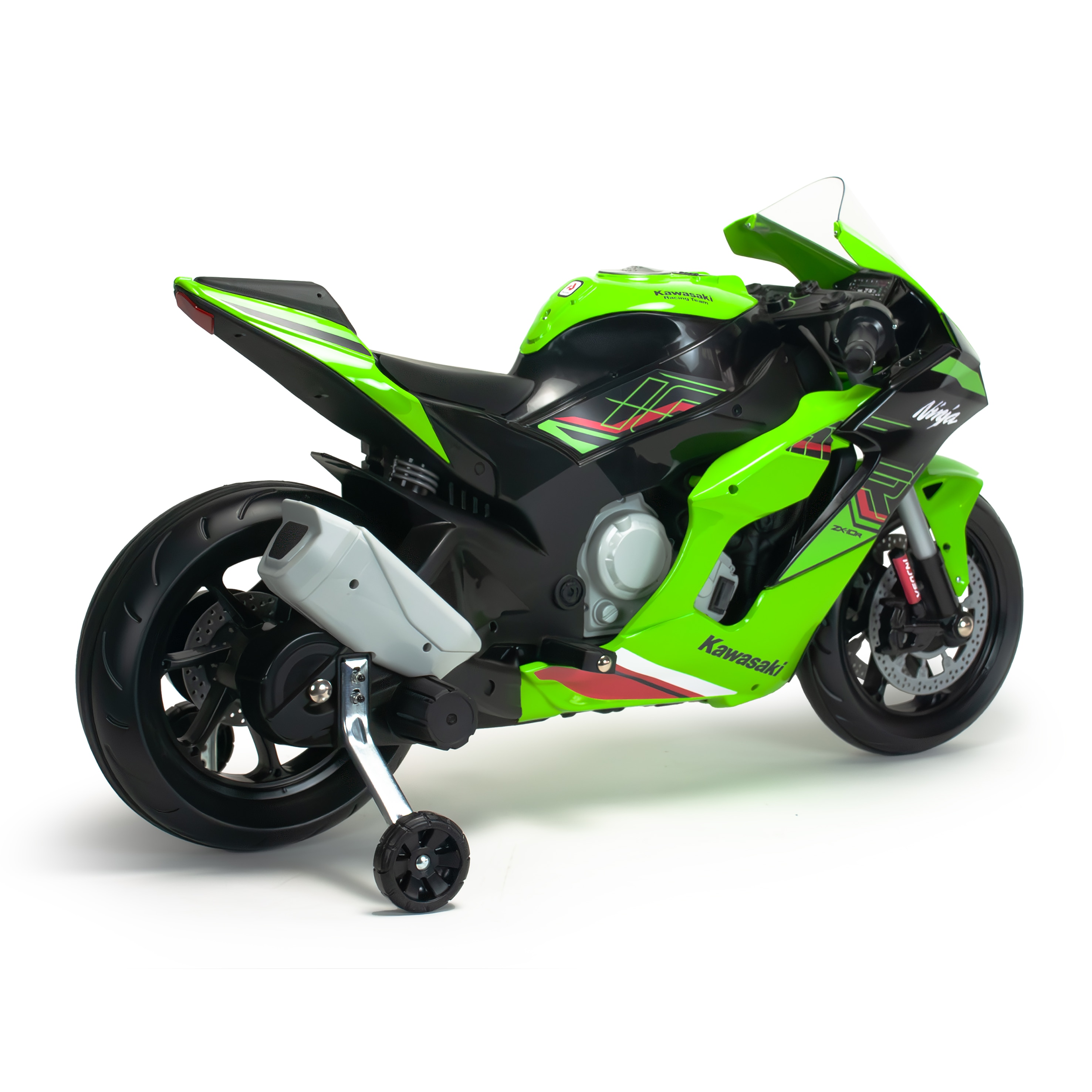Vehículo batería Moto Kawasaki Ninja 12V, Injusa Verde / Negro-4