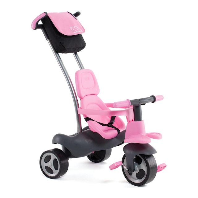 Imagen 0 de Triciclo Urban Trike Dirección Suave + Bolsa + Ruedas De Goma Rosa Bonus Termo Bebidas
