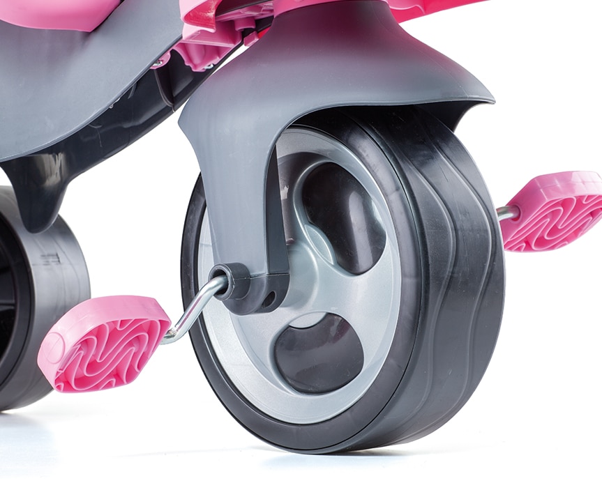 Triciclo Urban Trike Dirección Suave + Bolsa + Ruedas De Goma Rosa Bonus Termo Bebidas 3