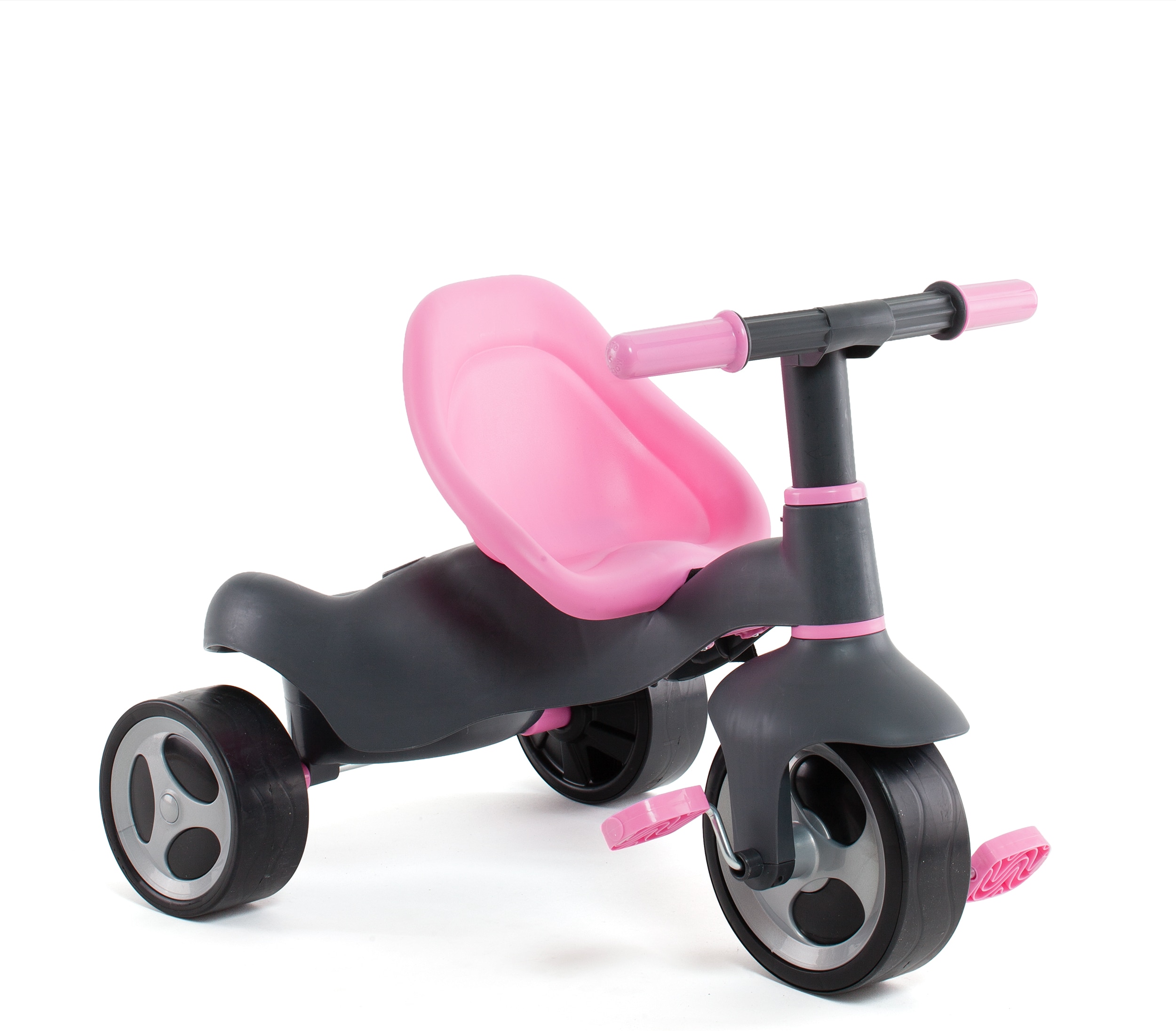 Triciclo Urban Trike Dirección Suave + Bolsa + Ruedas De Goma Rosa Bonus Termo Bebidas 6