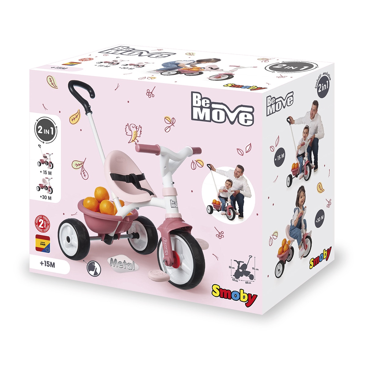 Triciclo Be Move Rosa Smoby 11