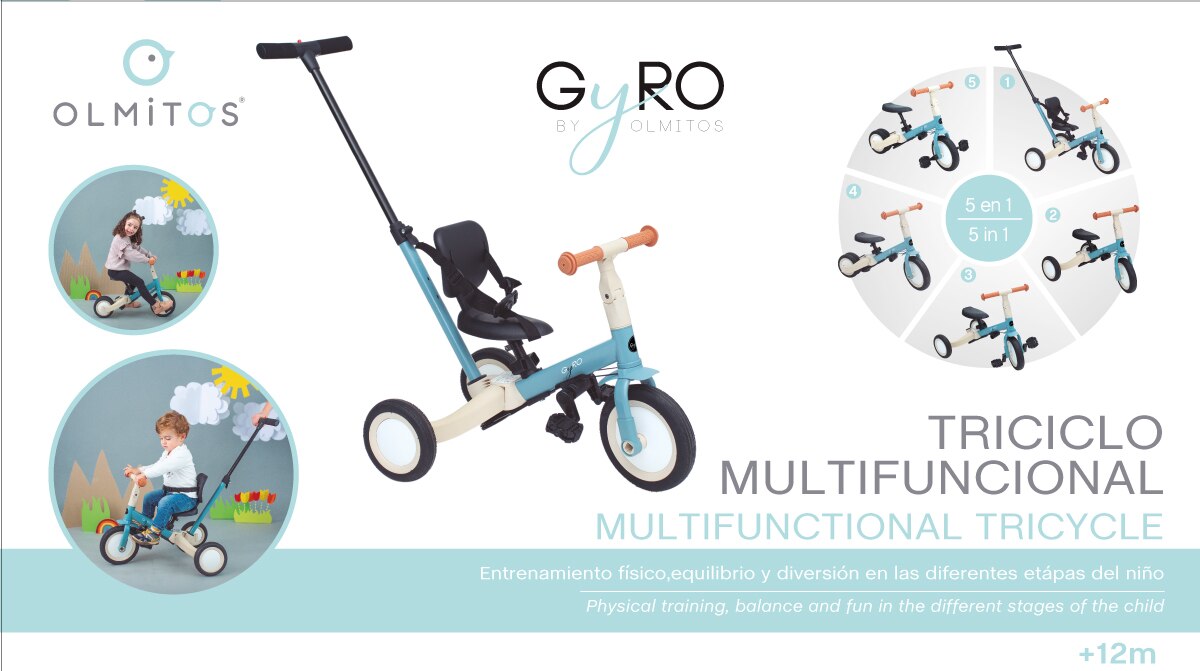 Triciclo Multifunción Gyro Blue Olmitos 5