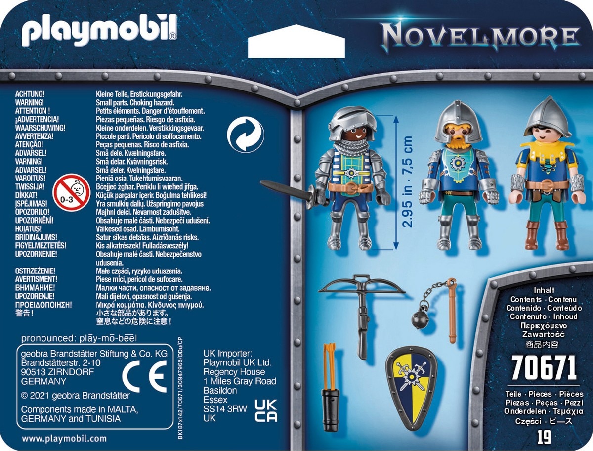 Set de 3 Caballeros de Novelmore Playmobil Novelmore 4