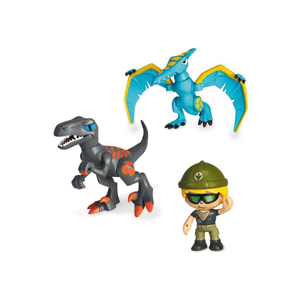 Imagem 0 de Conjunto Pinypon Action Wild 2 Dinossauros e Figura
