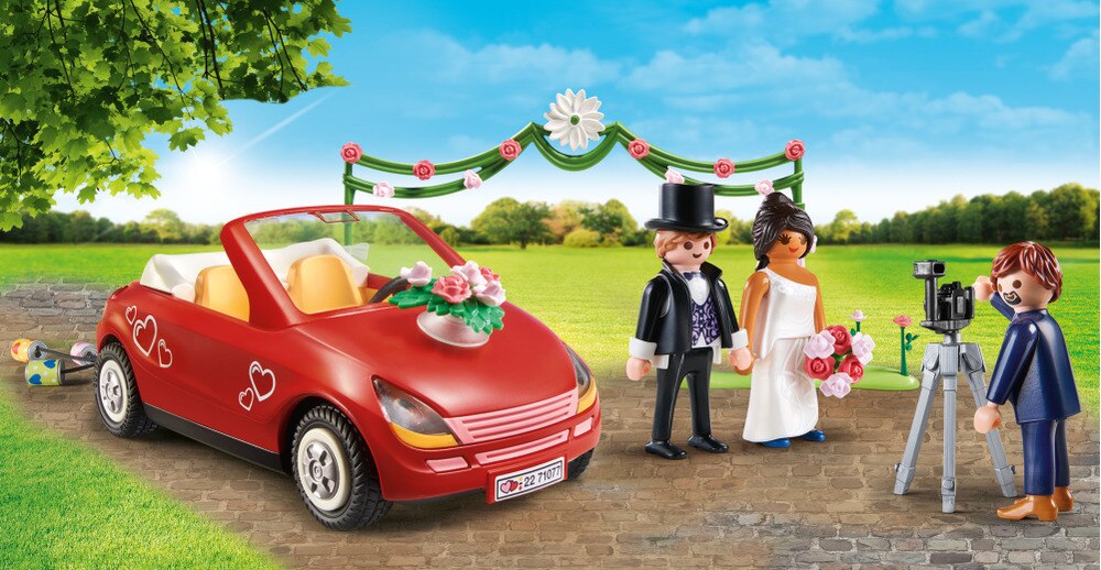 Pack inicial Figuras de casamento e carro de noiva Playmobil City Life 2