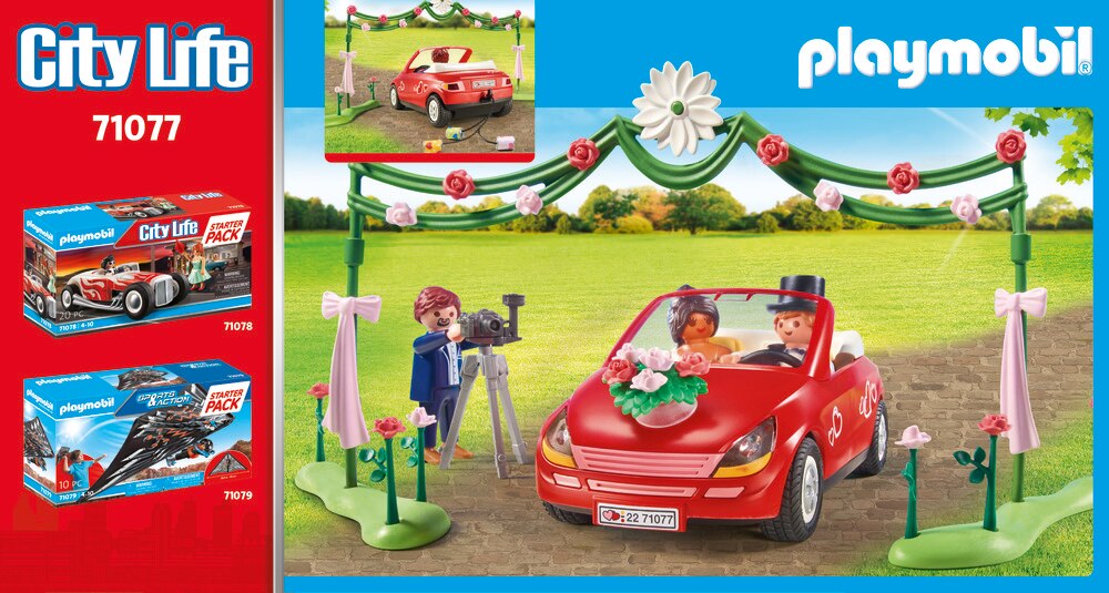 Pack inicial Figuras de casamento e carro de noiva Playmobil City Life 4