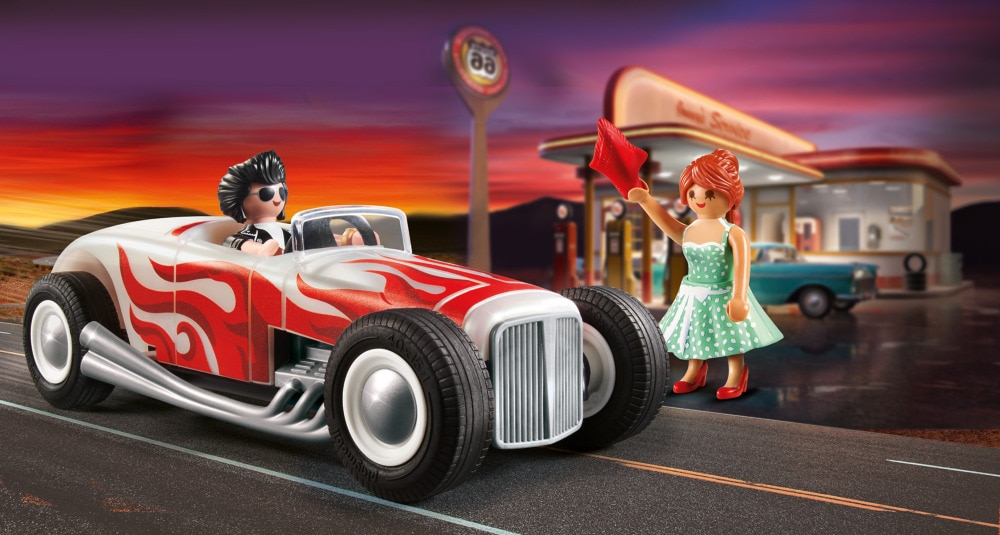 Starter Pack Hot Rod coche y figuras años 50 Playmobil City Life 2
