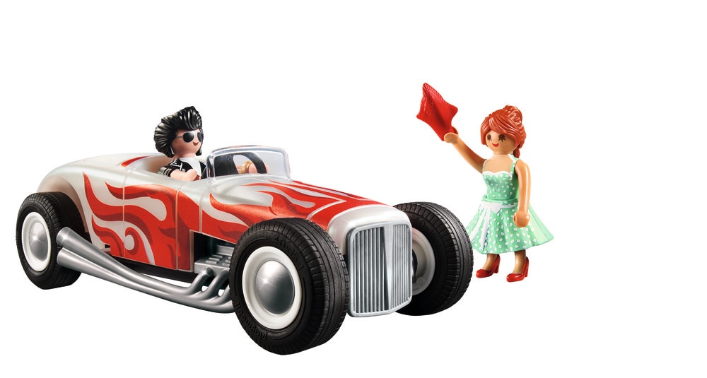 Starter Pack Hot Rod coche y figuras años 50 Playmobil City Life 3
